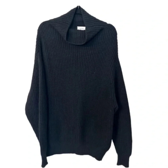 Wilfred Women's 100% Merino Wool Long Sleeve Black Cowl Neck Sweater Size S GUC - Picture 1 of 8